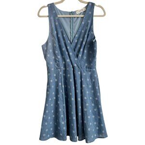 ESTELLE Fit and Flare V-Neck Dress - Size Medium